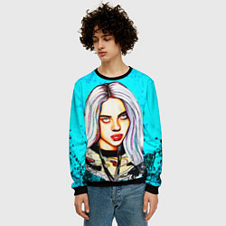 Свитшот мужской BILLIE EILISH: Fan Art, цвет: 3D-черный — фото 2