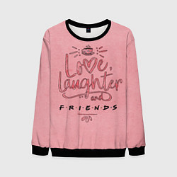Свитшот мужской Love laughter and Friends, цвет: 3D-черный