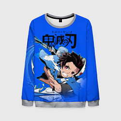 Свитшот мужской Demon Slayer Kimetsu no Yaiba, цвет: 3D-меланж