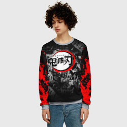 Свитшот мужской KIMETSU NO YAIBA, цвет: 3D-меланж — фото 2