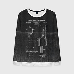 Свитшот мужской Настольный теннис, цвет: 3D-белый