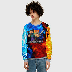 Свитшот мужской MINECRAFT, цвет: 3D-меланж — фото 2