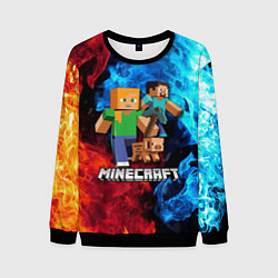 Свитшот мужской Minecraft Майнкрафт, цвет: 3D-черный
