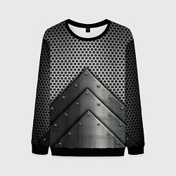 Свитшот мужской Броня металлическая, цвет: 3D-черный
