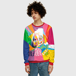 Свитшот мужской BILLIE EILISH, цвет: 3D-красный — фото 2