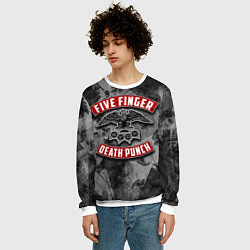 Свитшот мужской Five Finger Death Punch, цвет: 3D-белый — фото 2