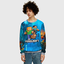 Свитшот мужской Minecraft Майнкрафт, цвет: 3D-меланж — фото 2