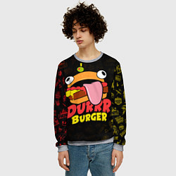 Свитшот мужской Fortnite Durrr Burger, цвет: 3D-меланж — фото 2
