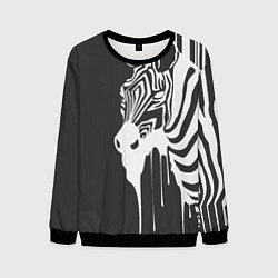 Свитшот мужской Зебра, цвет: 3D-черный