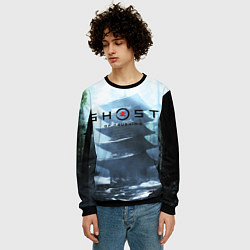 Свитшот мужской Ghost of Tsushimа, цвет: 3D-черный — фото 2
