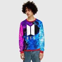 Свитшот мужской BTS, цвет: 3D-красный — фото 2