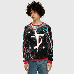 Свитшот мужской DOOM ETERNAL GLITCH, цвет: 3D-красный — фото 2