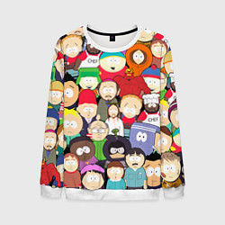 Свитшот мужской South Park персонажи, цвет: 3D-белый
