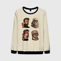 Свитшот мужской Настоящие Черепашки, цвет: 3D-черный