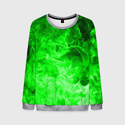 Свитшот мужской ОГОНЬ GREEN NEON, цвет: 3D-меланж