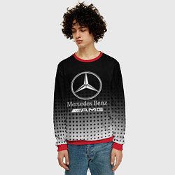 Свитшот мужской Mercedes-Benz, цвет: 3D-красный — фото 2
