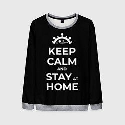 Мужской свитшот Keep calm and stay at home