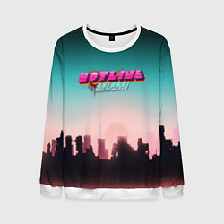 Свитшот мужской HOTLINE MIAMI, цвет: 3D-белый