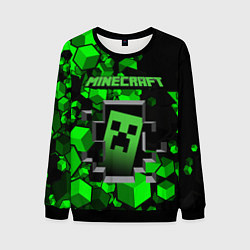 Свитшот мужской Minecraft, цвет: 3D-черный