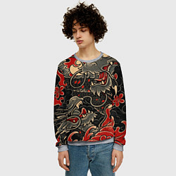 Свитшот мужской Dsquared tatoo DRAGON, цвет: 3D-меланж — фото 2