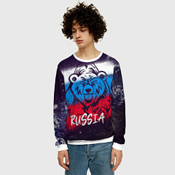 Свитшот мужской Russia Bear, цвет: 3D-белый — фото 2