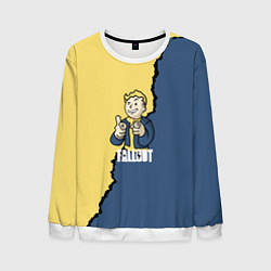 Свитшот мужской Fallout logo boy, цвет: 3D-белый