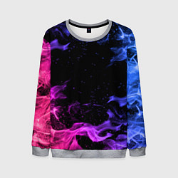 Свитшот мужской ОГОНЬ НЕОН, цвет: 3D-меланж
