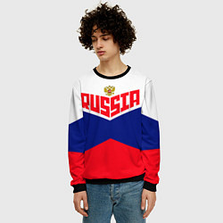 Свитшот мужской Russia, цвет: 3D-черный — фото 2