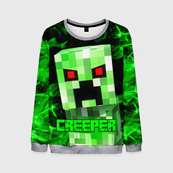 Свитшот мужской MINECRAFT CREEPER, цвет: 3D-меланж
