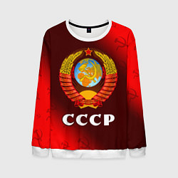 Свитшот мужской СССР USSR, цвет: 3D-белый
