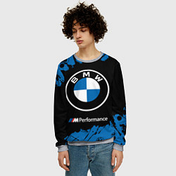 Свитшот мужской BMW БМВ, цвет: 3D-меланж — фото 2