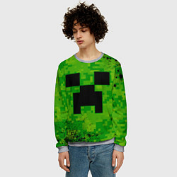 Свитшот мужской MINECRAFT МАЙНКРАФТ, цвет: 3D-меланж — фото 2