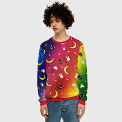 Свитшот мужской SAILOR MOON, цвет: 3D-красный — фото 2