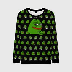 Свитшот мужской Frog Pepe, цвет: 3D-черный