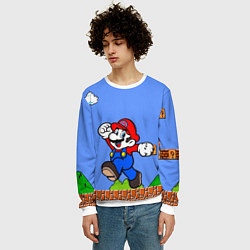 Свитшот мужской Mario, цвет: 3D-белый — фото 2