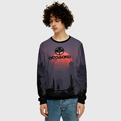 Свитшот мужской Cyberpunk 2077 - Arasaka, цвет: 3D-черный — фото 2