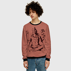 Свитшот мужской Бог Шива, цвет: 3D-черный — фото 2