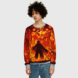 Свитшот мужской Клинок, рассекающий демонов, цвет: 3D-меланж — фото 2