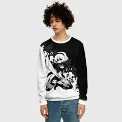 Свитшот мужской NIER AUTOMATA, цвет: 3D-белый — фото 2