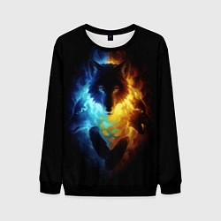 Мужской свитшот Волки в огне