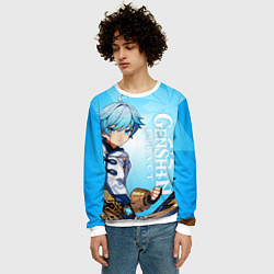 Свитшот мужской GENSHIN IMPACT, ЧЖУН ЮНЬ, цвет: 3D-белый — фото 2