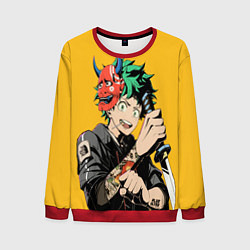 Свитшот мужской Моя геройская академия Мидория, цвет: 3D-красный