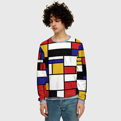 Свитшот мужской Color blocking, цвет: 3D-меланж — фото 2