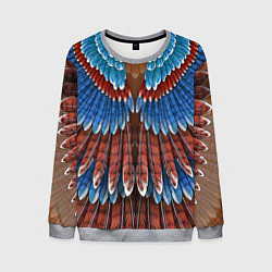 Свитшот мужской Оперение: сойка, цвет: 3D-меланж