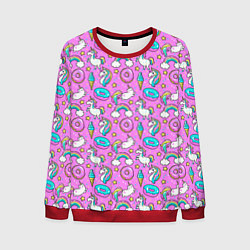 Мужской свитшот Единороги и пончики