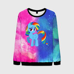 Свитшот мужской Радуга Дэш, цвет: 3D-черный