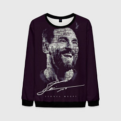 Свитшот мужской Лионель месси с автографом, цвет: 3D-черный
