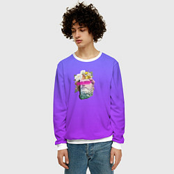 Свитшот мужской Мои цветы в твоей голове, цвет: 3D-белый — фото 2