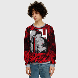 Свитшот мужской Клинок рассекающий демонов, цвет: 3D-меланж — фото 2