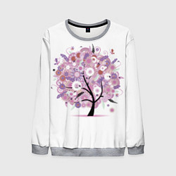 Свитшот мужской Цветочное Дерево, цвет: 3D-меланж